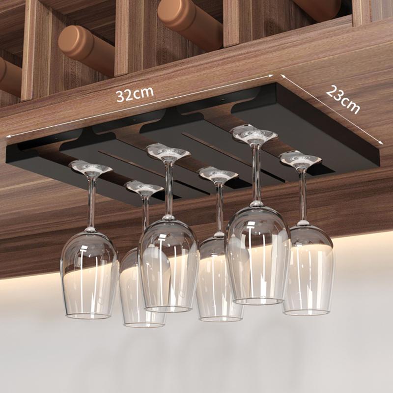 Suport suspendat pentru pahare de vin 25x11 cm | Organizator practic pentru bucatarie si bar | Design compact si usor de montat