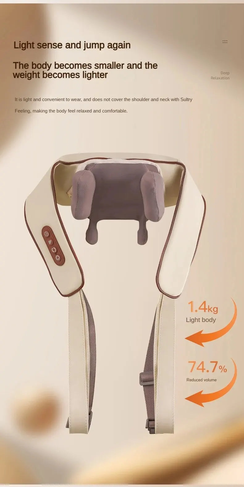 Aparat electric masaj pentru gat, in forma de perna, umeri, picioare si corp