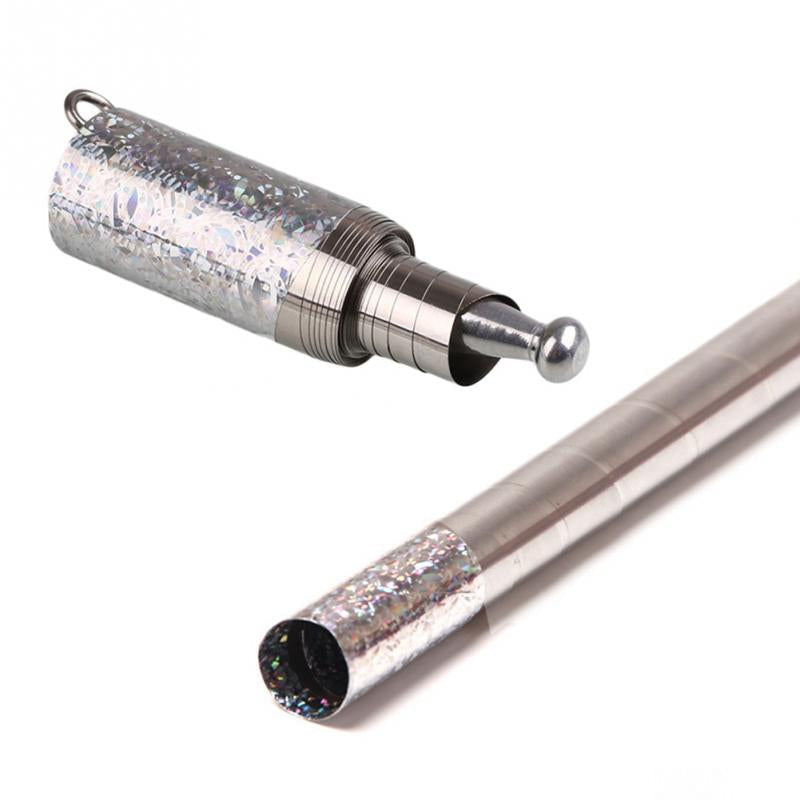Bagheta magica profesionala pliabila 1.1m inox | Accesoriu trucuri magie scena | Usoara, compacta, extensibila pentru magicieni
