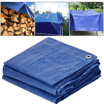 Set 2 prelate albastre impermeabile 3x4m si 5x6m | Protectie exterior ploaie, soare | Durabile, usoare, multiple intrebuintari