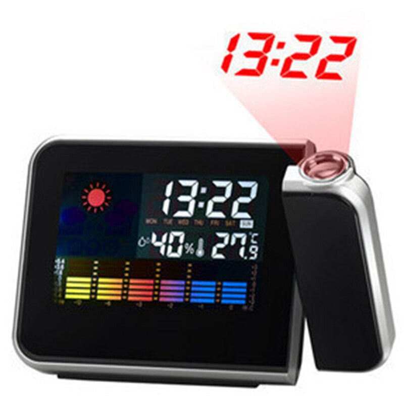 Ceas cu calendar, alarma si proiectie tip LED, LCD, Ecran color