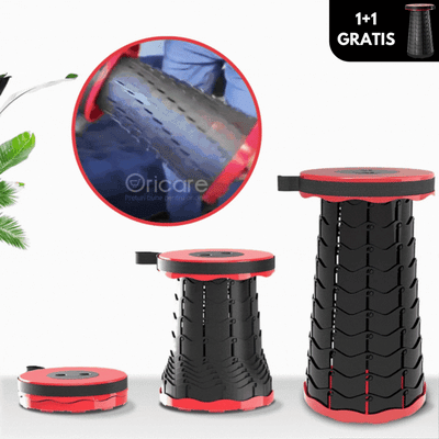Set 2 scaune pliabile telescopice Chairy | Scaun portabil reglabil pentru camping, pescuit, drumetii | Compact, usor, suport greutate mare