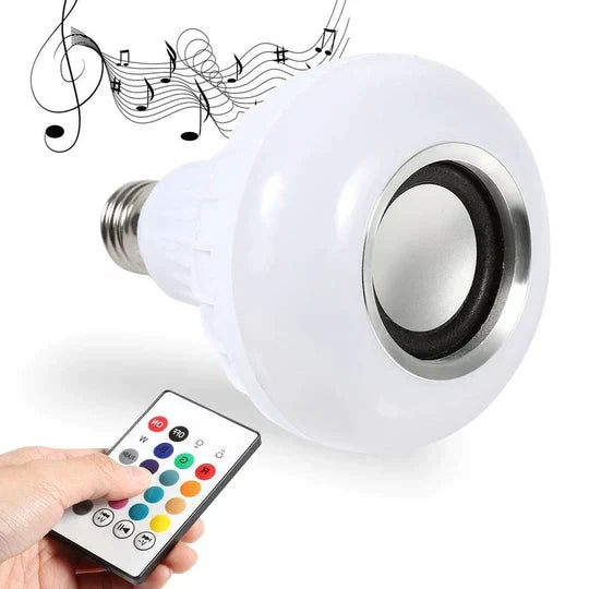 Bec LED cu difuzor, Bluetooth si telecomanda