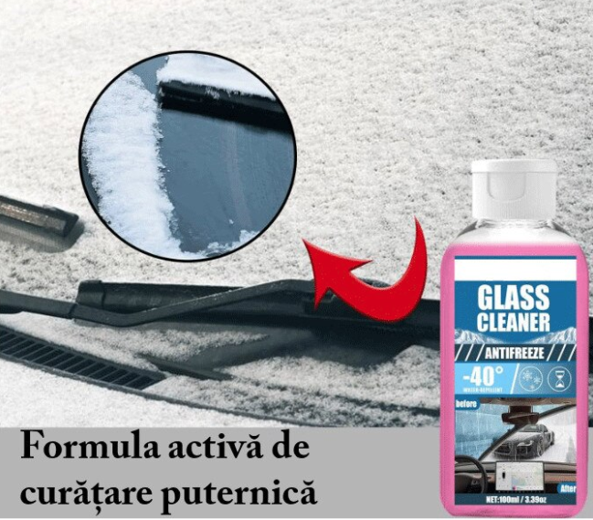 Antigel pentru parbriz auto, scapa de gheata intr-o secunda, pana la -40 grade, 100ML