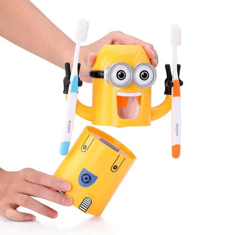 Dozator pentru Pasta de dinti, 3 in 1, in forma de Minion