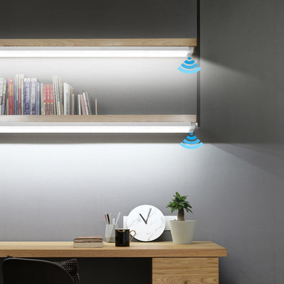 Set 2 lumini LED cu senzor de miscare USB reincarcabile | Iluminat interior dulap, hol, scari | Lumina automata 20cm montaj usor