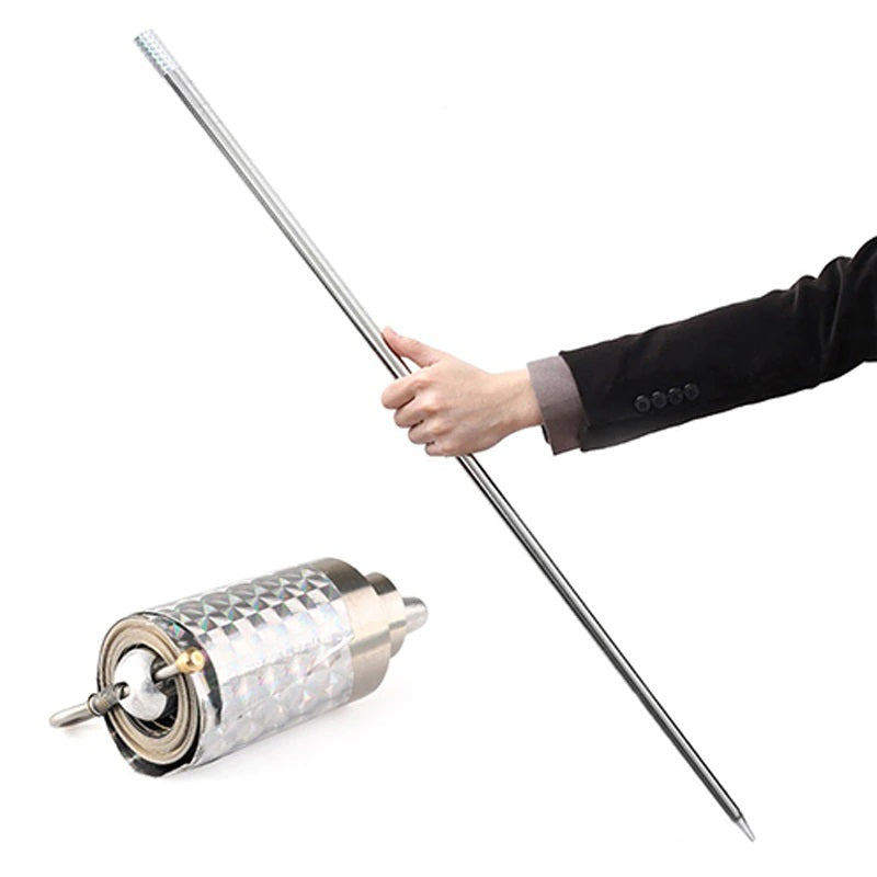 Bagheta magica profesionala pliabila 1.1m inox | Accesoriu trucuri magie scena | Usoara, compacta, extensibila pentru magicieni