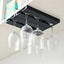 Suport suspendat pentru pahare de vin 25x11 cm | Organizator practic pentru bucatarie si bar | Design compact si usor de montat