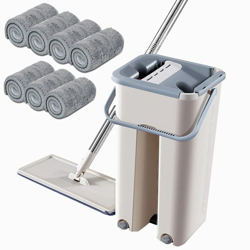 Mop cu galeata si 2 rezerve incluse | Curatare eficienta si rapida | Design practic, usor de folosit si depozitat