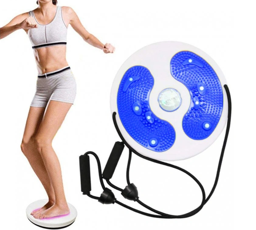 Disc rotativ pentru fitness, corzi elastice