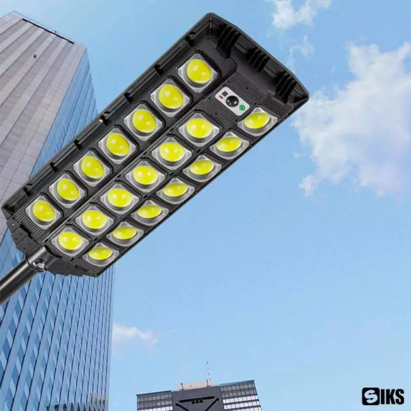 Lampa Solara Stradala W7101B-7, Panou Solar, Senzor De Miscare Si Telecomanda, 20 x Led COB